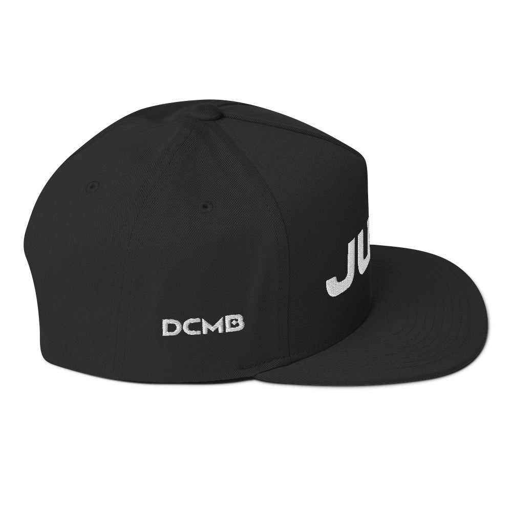 DCMB JUDA Flat Bill Cap White on Black
