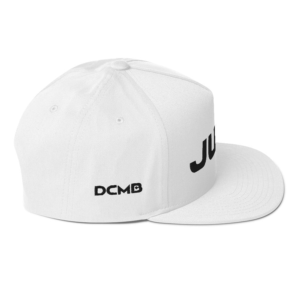 DCMB JUDA Flat Bill Cap Black on White