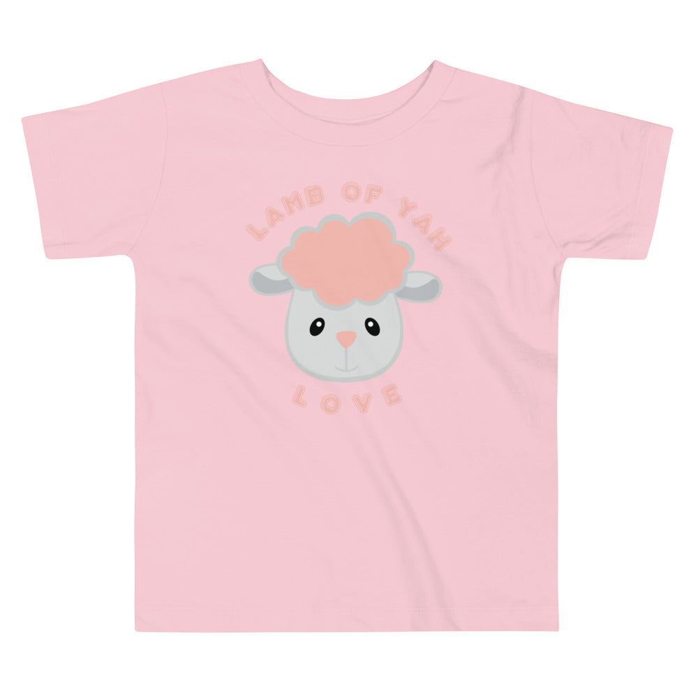 DCMB Lamb of Yah Toddler Short Sleeve Tee Pink