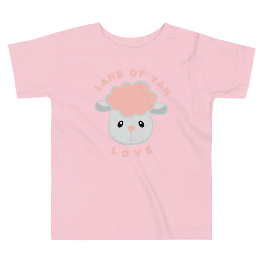 DCMB Lamb of Yah Toddler Short Sleeve Tee Pink