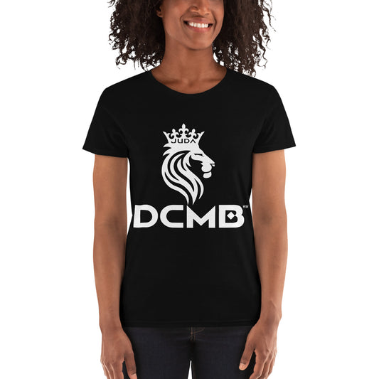 DCMB White on Black Women's short sleeve t-shirt